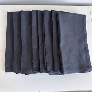 Pottery Barn Cotton Dinner Napkins Organic Gray Lot of 8 New 20x20 Entertain